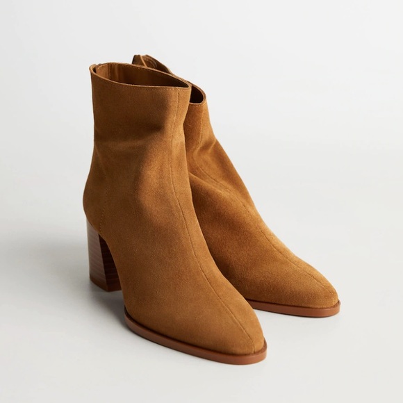 MANGO Leather Ankle Boots - Picture 3 of 5